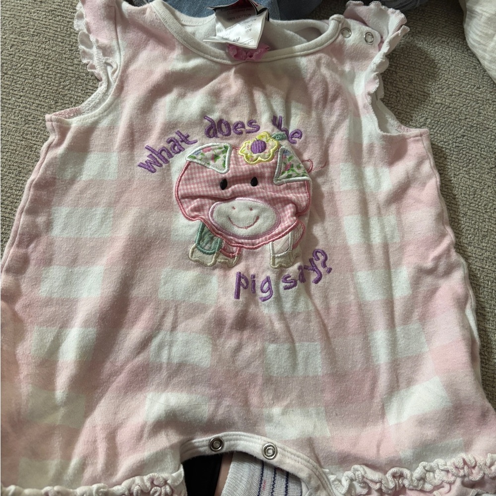 Pink and White Striped Kids Bodysuit